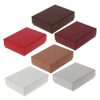 

Kraft Paper Square Gift Boxes Jewelry Packaging For Earrings Necklaces Bracelets