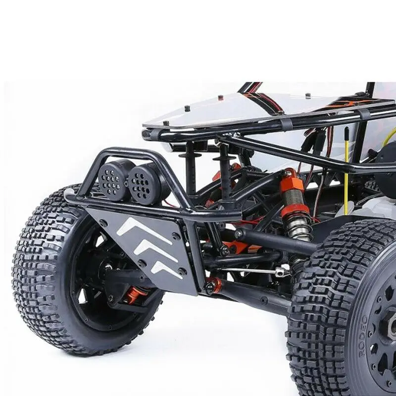 Metal Front Guard Bumper With LED Light Cover for 1/5 ROVAN HPI KM Baja 5T 5SC