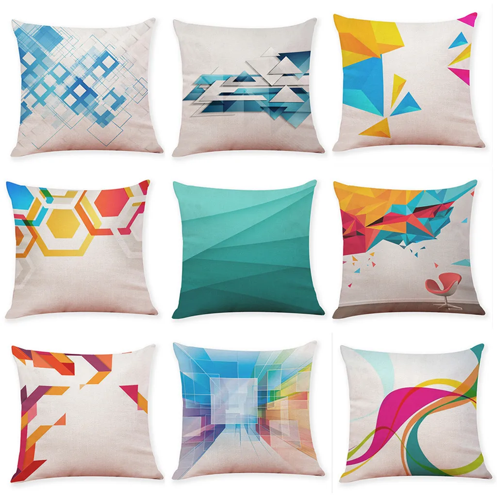 

Cushion Cover Geometric Throw Pillow Case Waist Pillowcases Sofa Home Decor Kussenhoes Funda Cojin Cojines Decoration Pillow