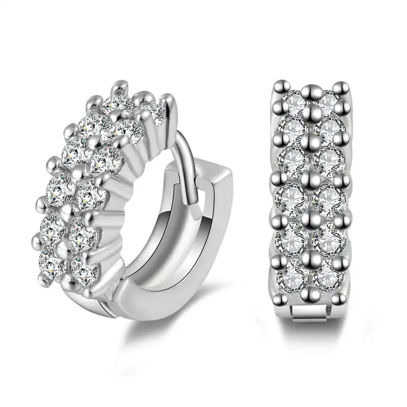 925 Стерлинговое серебро Женская циркониевая серьги Han edition Новые женские хрустальные серьги ювелирное украшение с оригинальным дизайном xh-08