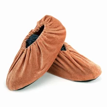 Дышащая Нескользящая бархатная обувь для дома моющаяся повторная обувь Чехлы для дома тканевая Крышка для аккуратные туфли