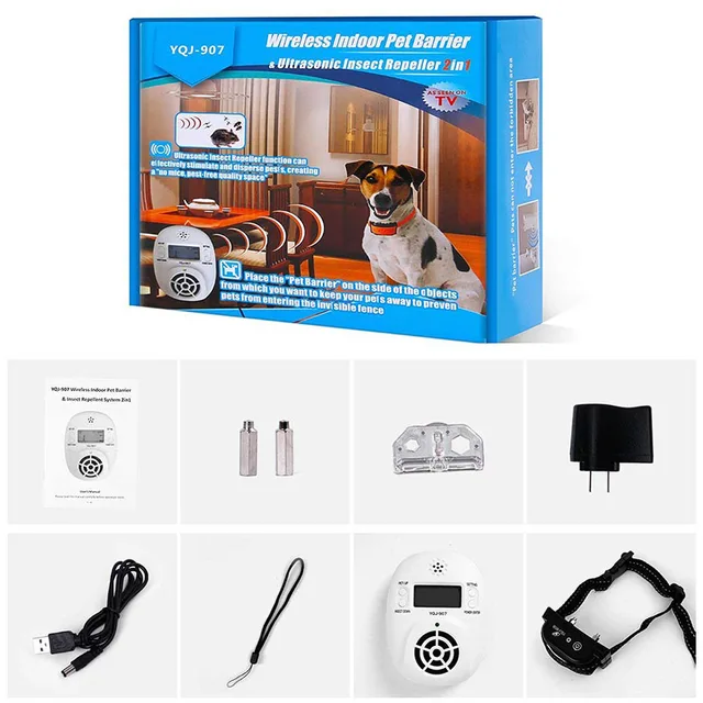 2 in 1 Wireless Electronic Pet Dog Fence Indoor Pet Barriers Management