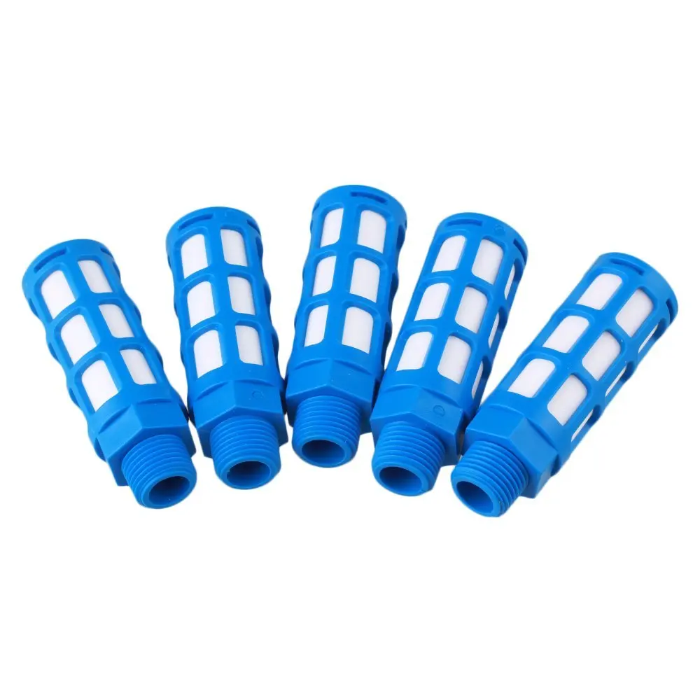 5pcs Pneumatic Plastic Muffler 1/2" BSP Solenoid Valve Noise Filterin