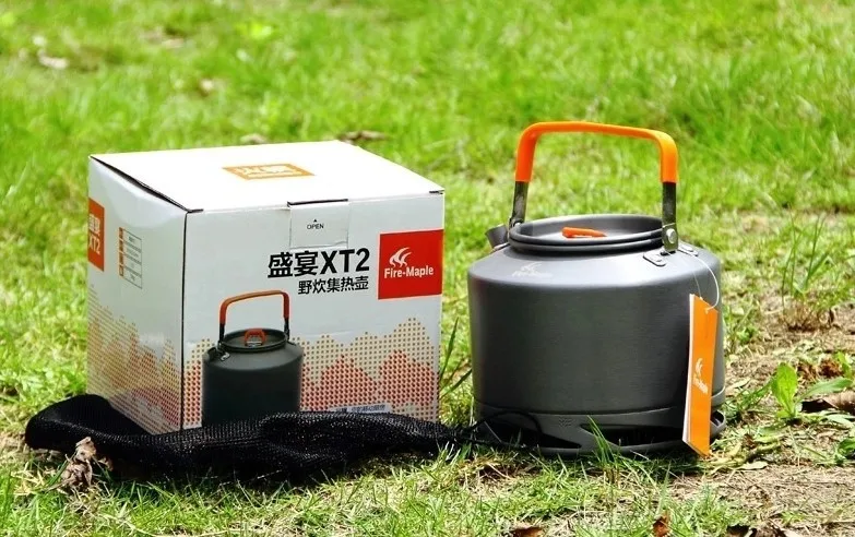 Trocador de Calor Acampamento ao ar Livre de Acampamento ao ar Nova Chegada Bordo Fogo Chaleira Tea Pot Coffee 308g Livre de Piquenique Cookware1.5l Fmc-xt2 13 Acampamento Ao Ar Livre de Acampamento Ao