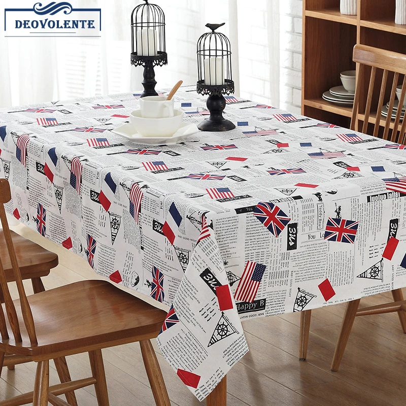 Table European Cotton Linen Tea Table Tablecloth Rectangular Household