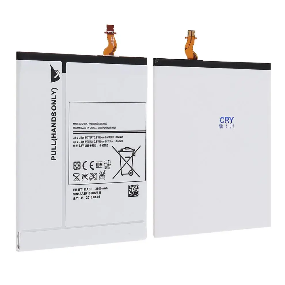 3.8V 3600mAh Rechargeable Built in Li ion Replacement Tablet Battery