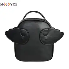 Angel Wings Women Backpacks Small Size School Bagpack For Teenage Girls Leather Back pack Mochila