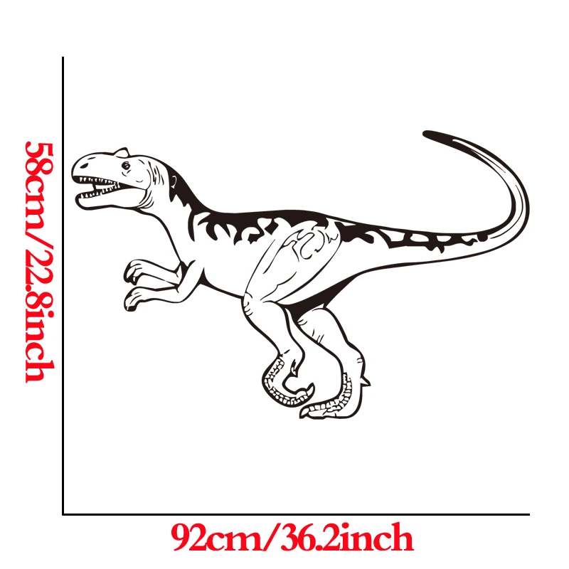 Наклейка на стену «динозавр» динозавр Скелет дикие животные Fossil Фреска дизайн комнаты узор мальчик спальня детские комнаты животные съемные наклейки - Цвет: Black