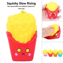 squis food cute original mini kawai stickers French Fries Antistress Squeeze squash hot toy slow rising