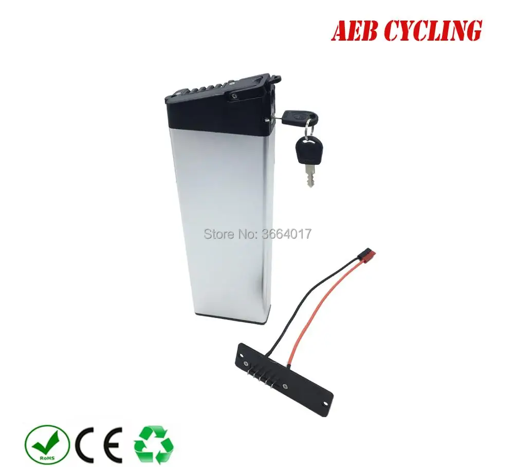 Special Price of  EU US no duty taxes Lithium ion folding bike battery 24V 13.2Ah inner tube battery Li-ion silver ca