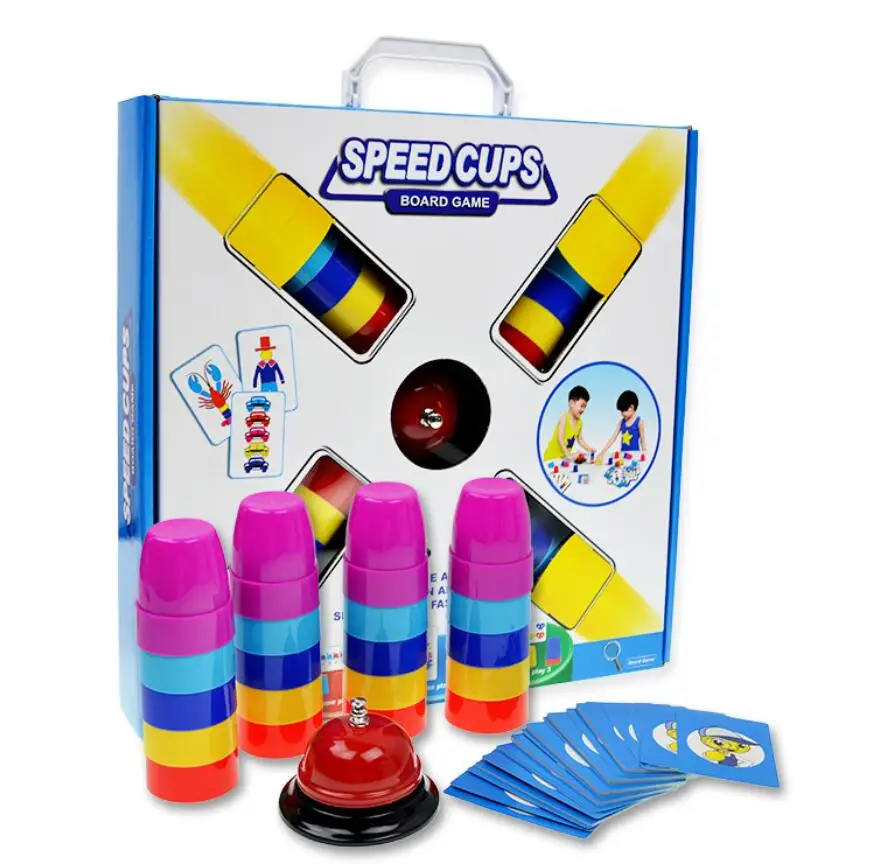 

Improve to focus attention reactivity attention to board games fast cup stack educational toys Children gifts