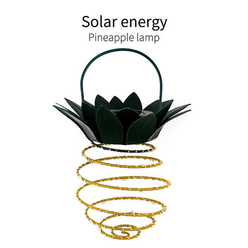 Солнечный садовый светильник форма ананаса открытый подвесной солнечный светильник водонепроницаемый настенный светильник Фея ночные