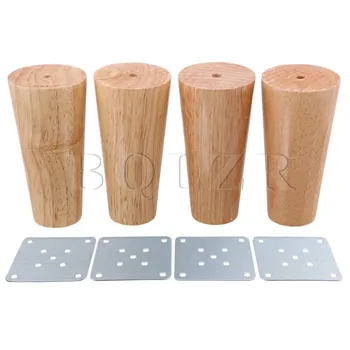 

BQLZR 120x58x38mm Cone Wooden Material Sofa Chair Bed Cupboard Tea Table TV Cabinet Wooden Furniture Legs Feet Pack of 4