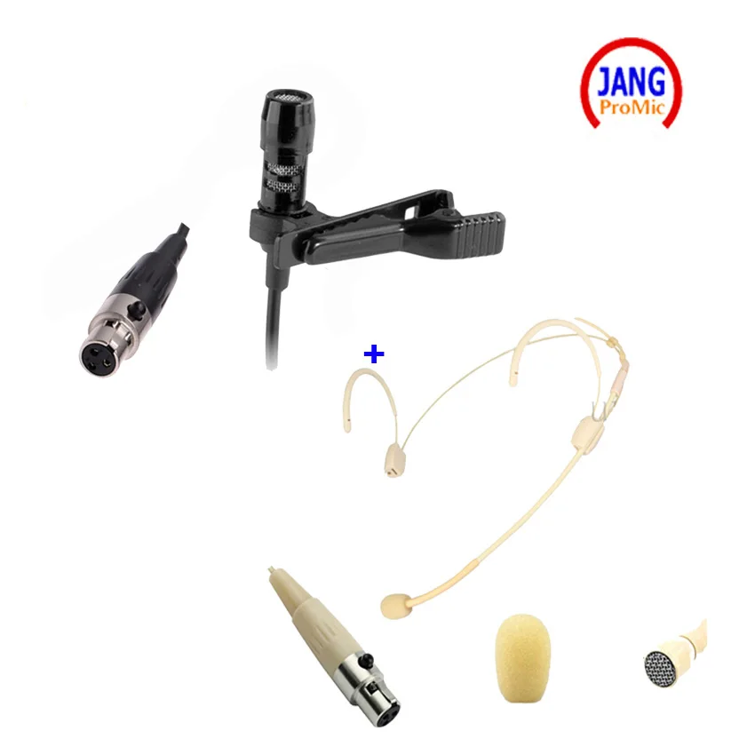 Kvalita Headset a Lavalier 2 mikrofony Kit Microfone kondenzátor pro AKG Samson bezdrátový mikrofonní systém Mini XLR 3pin