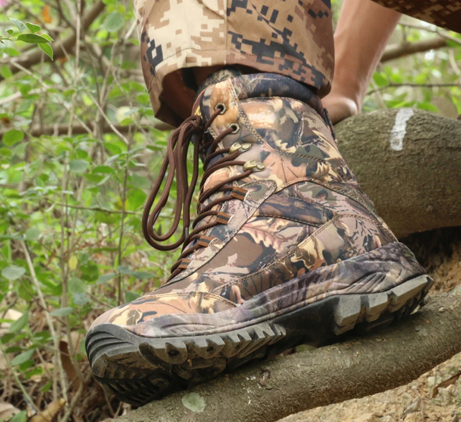 CUNGEL/Тактические Военные походные ботинки; Водонепроницаемая походная обувь; мужские ботинки; кожаная обувь; ботинки для охоты; спортивная обувь для путешествий