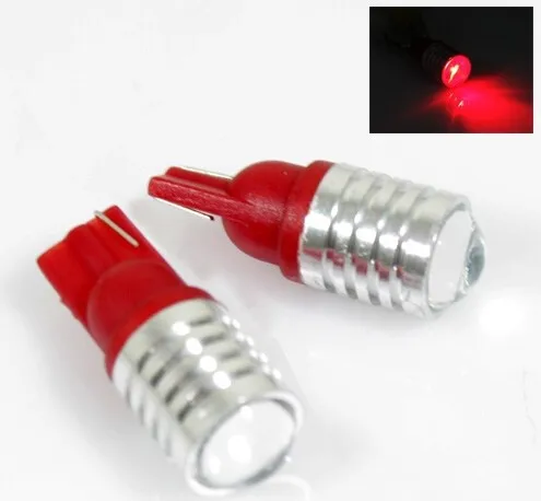 

Free Shipping 2pcs 194/168/T10/W5W Red 5W Hi Power Cree Chips SMD LED License Plate/Side/Parking Lights