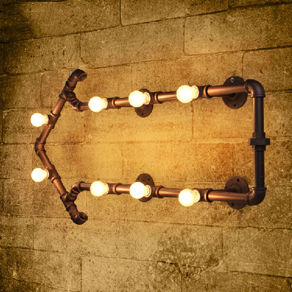 

Industrial wind retro iron wall tube loft personalized creative Nordic decoration coffee shop bar study lamp Aisle Wall Light