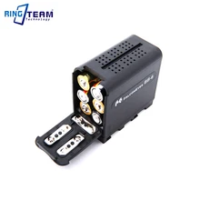 2Pcs Power As NP-F970 NP F970 Battery Case FALCON EYES BB-6 BB6 Box for 6 AA Battery fit LED Video Light Lamp, Monitor Panels…