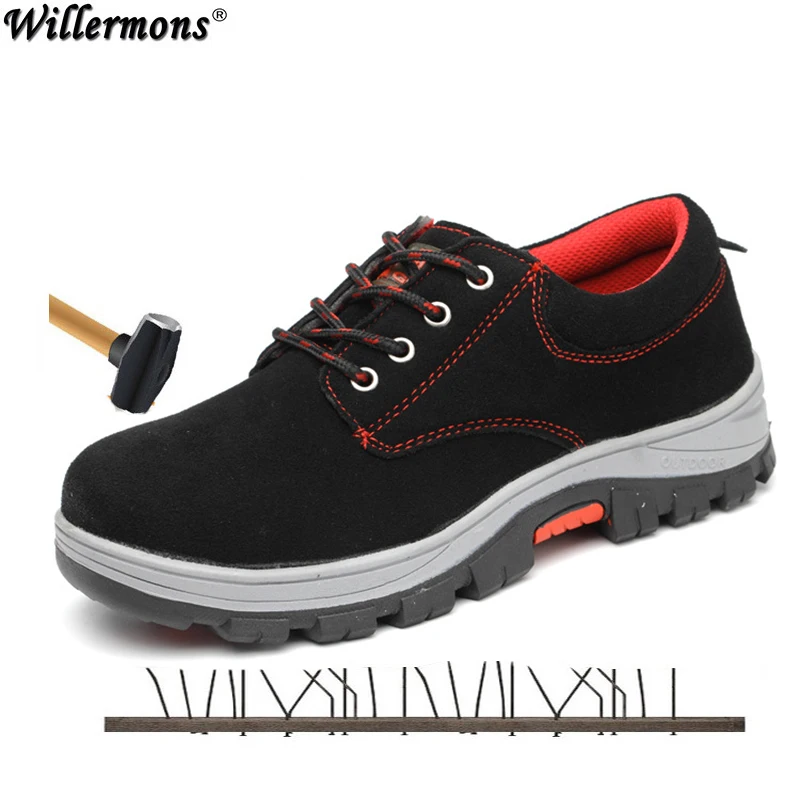 Buy Outdoor Construction Men's Steel Toe Cap Anti slip