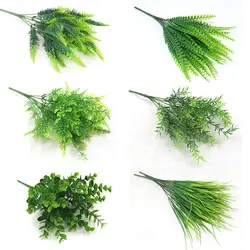 7 вилка имитация воды трава пластиковая искусственная зеленая трава цветок домашний бонсай сад Цветочная композиция украшение с травой