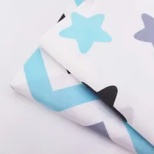 Синяя серия печатная твиловая, хлопковая ткань звезда/полоса печать жир четверти различных размеров Мягкая ручная работа шитье DIY стеганая ткань