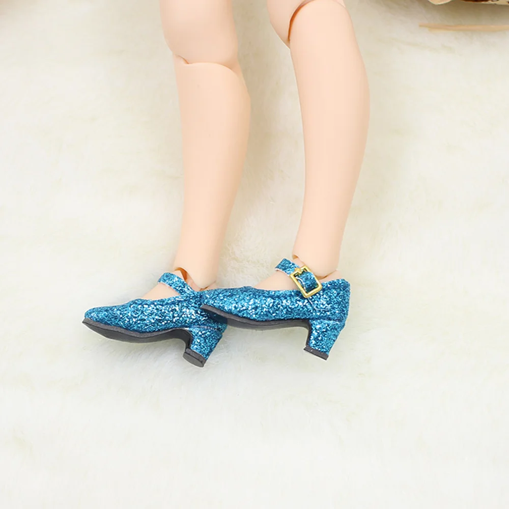 Blyth ICY Licca/1/6 г. Обувь со стразами на высоком каблуке в стиле куклы; цветная обувь со стразами;
