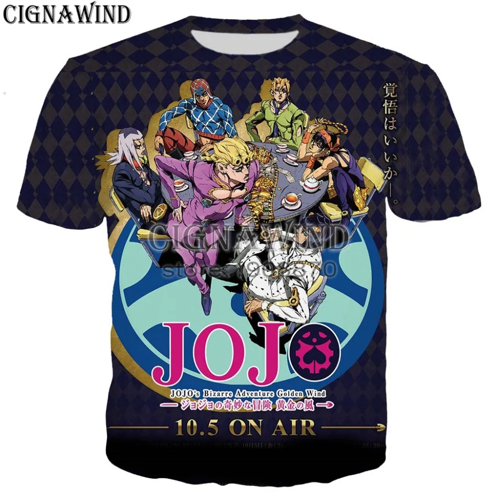 

New arrive popular JoJo Bizarre Adventure Harajuku style t shirt men women 3D print fashion tshirt streetwear casual summer tops
