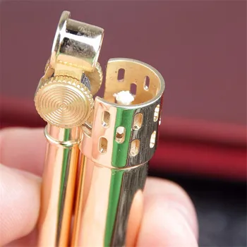 

New Retro Gasoline Flint Lighter Portable Jet Butane Engraving Gas Pure Copper Cigarette Petrol lighter Inflated No Gas