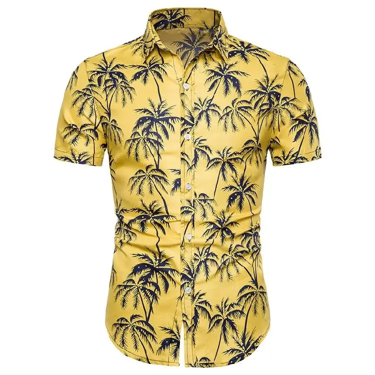 

Men's shirts Flower Floral Hawaiian Shirt for Boys Short sleeve Blouse Mens clothing Dress Slim fit Summer Leisure