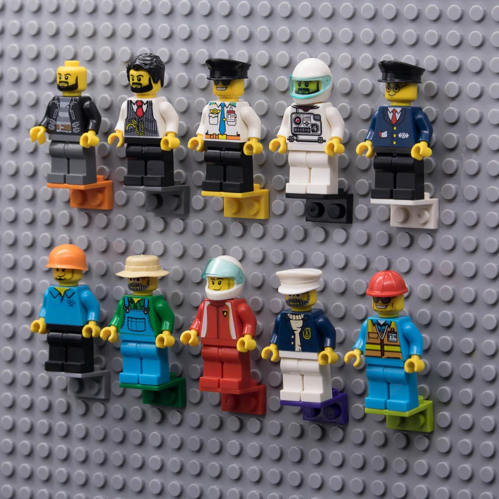 100 шт/партия высококачественный строительный блок minifigs держатели маленькая частица строительные блоки Строительные стены игрушки для детей