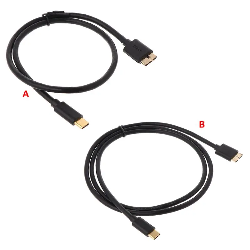 50 см/100 см позолоченный Мужской к usb-вилке 3,0 Micro BM к type C зарядный кабель для передачи данных линейный Соединительный шнур
