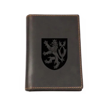 

Engraved Picture Czech Travel Passport Wallet Genuine Leather Passport Cover engrave Name Card Wallets functional Card Holders