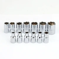13Pcs 1/4" 4 4.5 5 5.5 6 7 8 9 10 11 12 13 14mm Socket Wrench Set Hex Metric 6 Point Socket Head Bit Sleeve Kit 1