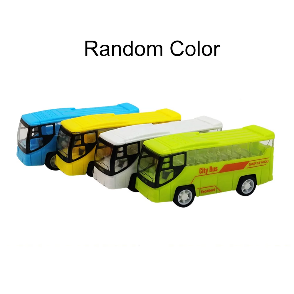 Мини литая под давлением модель автомобиля, игрушка для мальчиков, детская портативная мультяшная пластиковая головоломка, Игрушечная машина для детей, 4 цвета