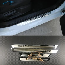 Автомобиль-Стайлинг нержавеющая сталь боковой двери Накладка порога отделка подходит для автомобиля Аксессуары для Фольксваген Гольф 7 MK7 2012