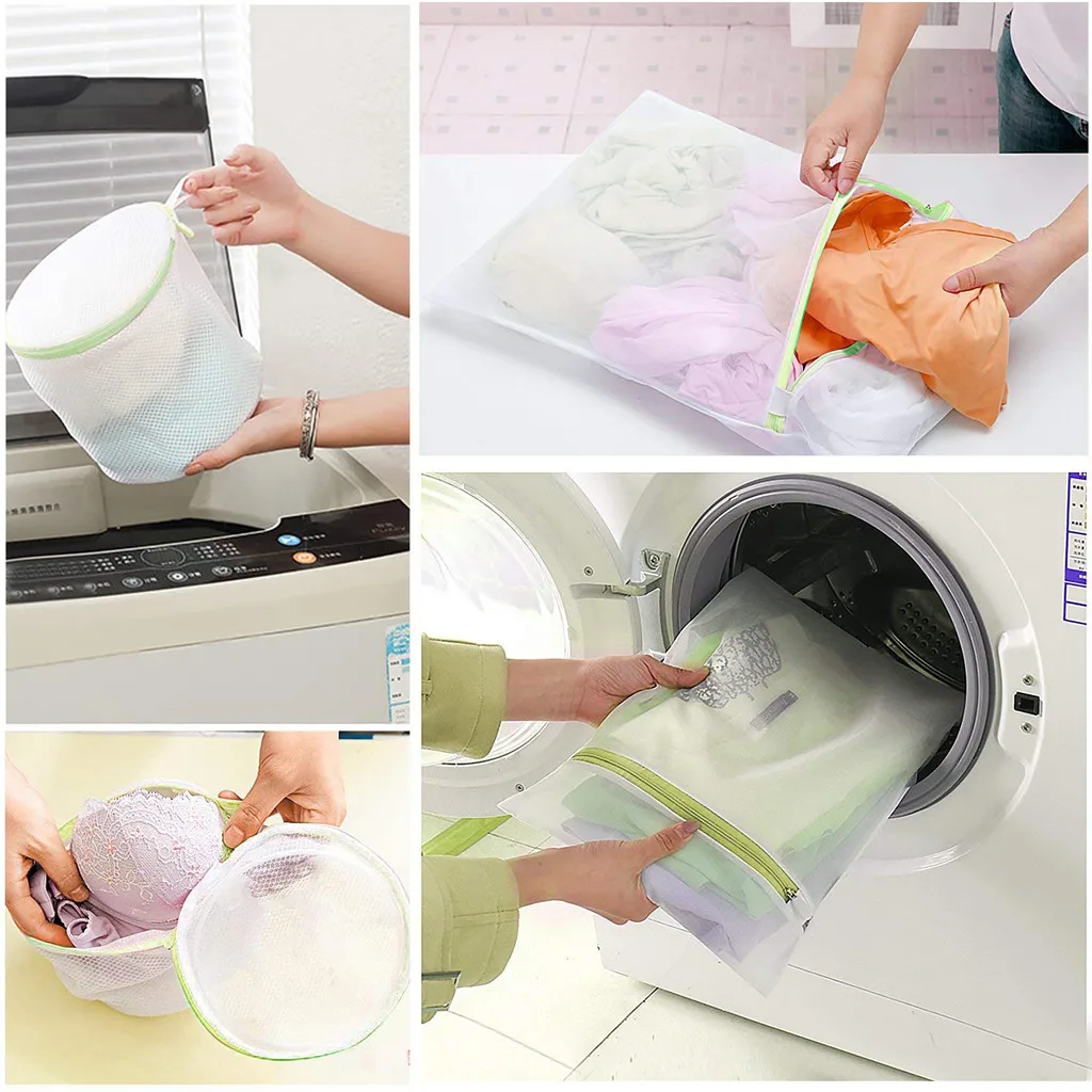 6 قطعة خمر صغيرة البنود الجوارب الملابس الداخلية غسالة ملابس شبكة حقيبة سستة تصميم الملابس الداخلية الصدرية غسل تخزين حقائب شبكية المنزلية