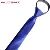 HUISHI Pre-tied Zipper Tie Neck Mens Skinny 5cm Zipper Neckties Red Black Blue Solid Color Slim Narrow Entertainment Party ► Photo 3/6