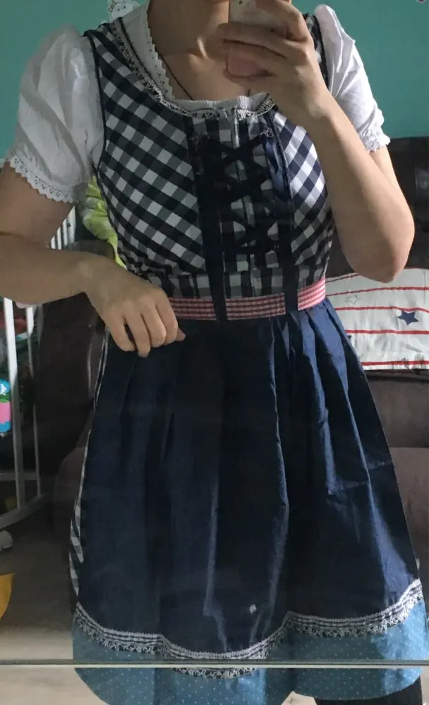 Dirndl Платье Немецкий Октоберфест баварский пиво Wench костюм горничной нарядное платье для женщин