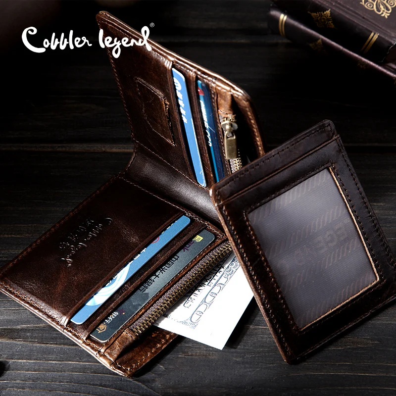 Cobbler Legend, известный бренд, Ретро стиль, натуральная кожа, мужской кошелек, отделение для монет, кошелек, держатель для карт, для мужчин, Carteira, мужские кошельки на молнии