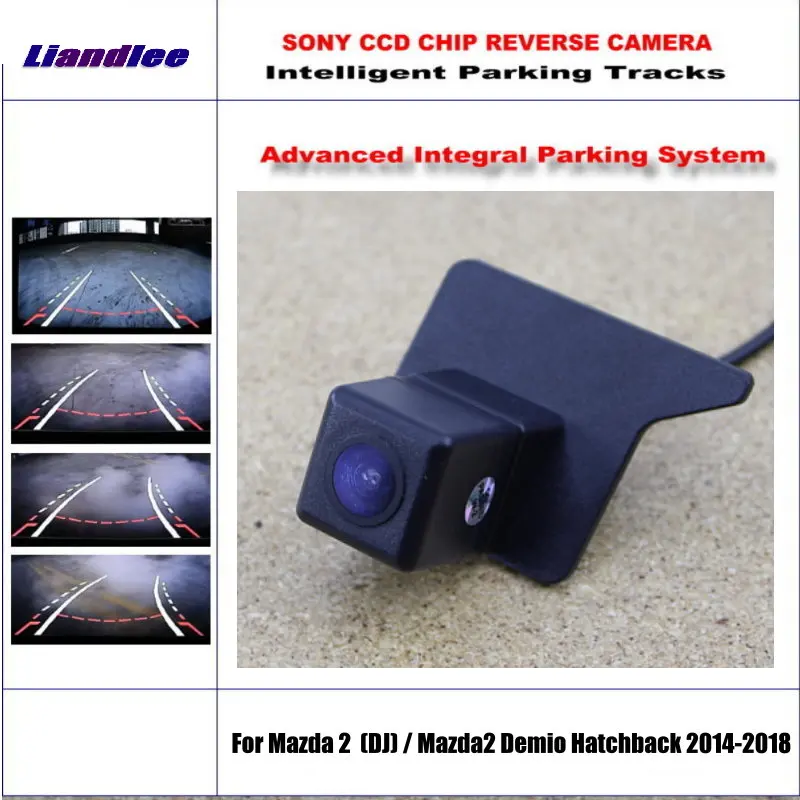 

Rear Camera For Mazda 2 (DJ) / Mazda2 Demio Hatchback 2014-2018 Parking Tracks Backup Reverse Lines Dynamic Guidance Tragectory