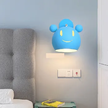 

Decorative children's clothing store Nordic bedside lampe living dining bed study room macarons foyer aisle lights wall lamp