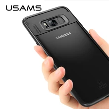USAMS Full Protective Case for Samsung Galaxy S8 TPU Acrylic Transparent Back Cover Ultra Slim for