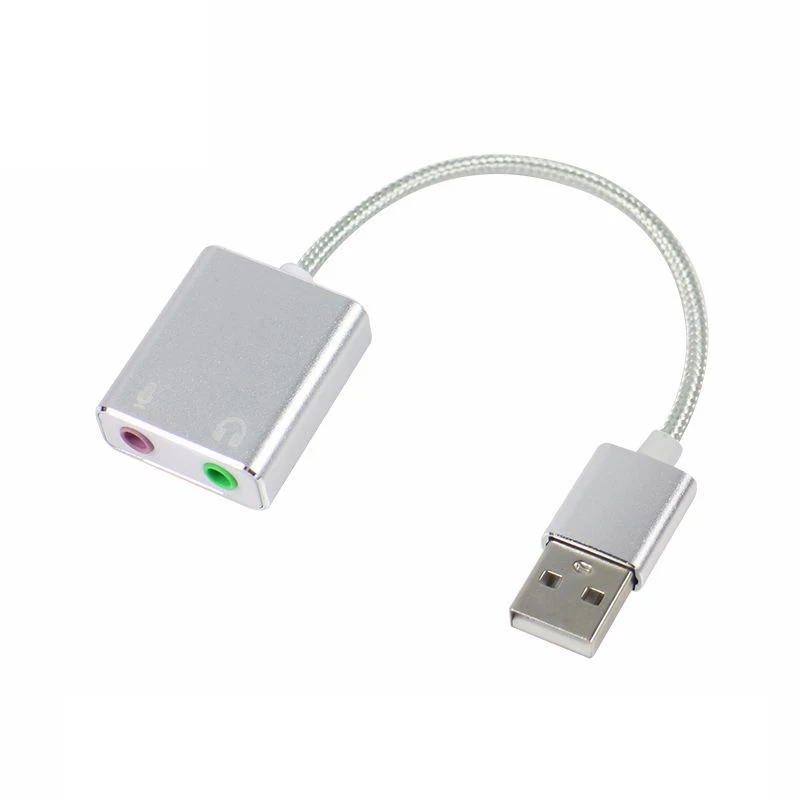 

High quality sound card External USB Sound Card Earphone Micphone Sound Card AUX 3.5mm USB Audio Adapter for Macbook Computer L