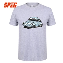 Beetle Bug Classic Style Blue Car T Shirt VW Short Sleeve 100 Cotton Men Casual Simple