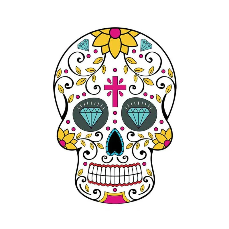 

Flower Skull Patches For Clothes T-shirt Dresses Front/Back Decoration A-level Washable Ironing Stickers Patch