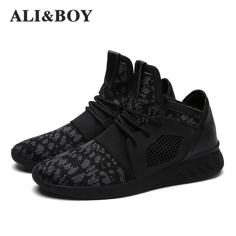 ALI & BOY/летние мужские кроссовки для бега прогулочная обувь мягкая дышащая сетка