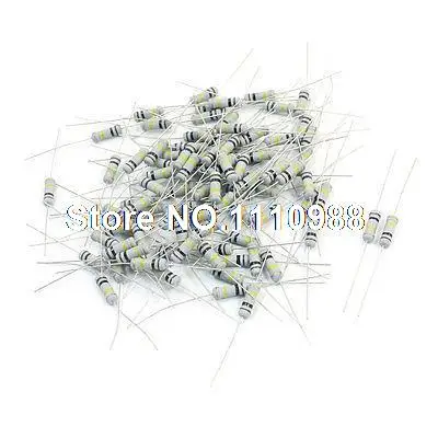 90 шт 100K Ohm 1W 5% Допуск через отверстие углеродная пленка фиксированные резисторы |