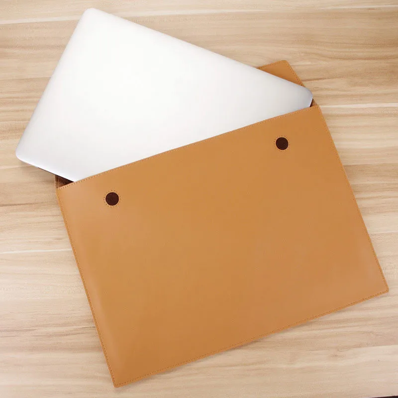 Коричневый Натуральная кожа конверт рукав сумка чехол для ноутбука чехол для MacBook Pro retina/Air 1" 12" 1" 15" ноутбук планшет
