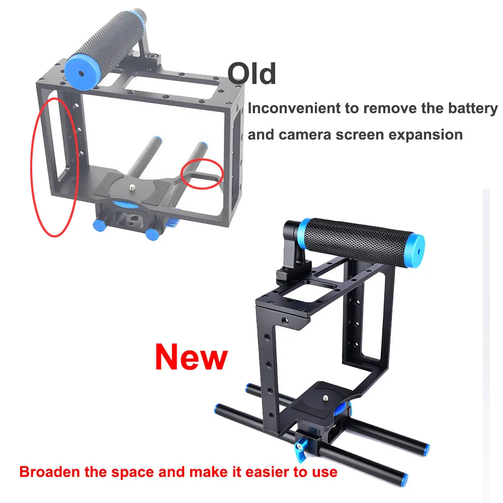  DSLR Rig Camera Cage Kit Shoulder Stabilizer System Video Support Rig For Canon 5D Mark III IV 6D 7