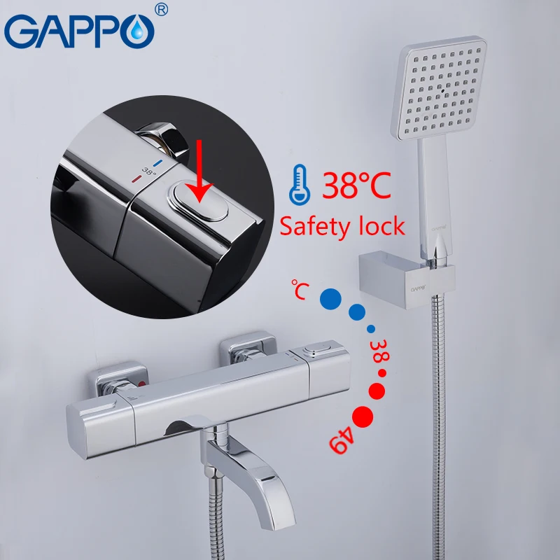 GAPPO دش صنبور ترموستات صنبور حوض خلاط جولة اكسسوارات انبوب ماء السباكة خرطوم دش رئيس سبا الدش GAPPO دش صنبور ترموستات صنبور حوض خلاط جولة اكسسوارات انبوب ماء السباكة خرطوم دش رئيس سبا الدش